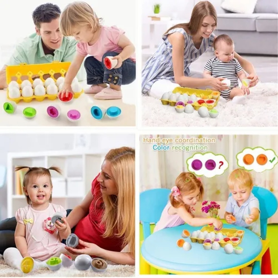 Juego Didáctico Niños, Huevos De Juguete Educativos Aprender