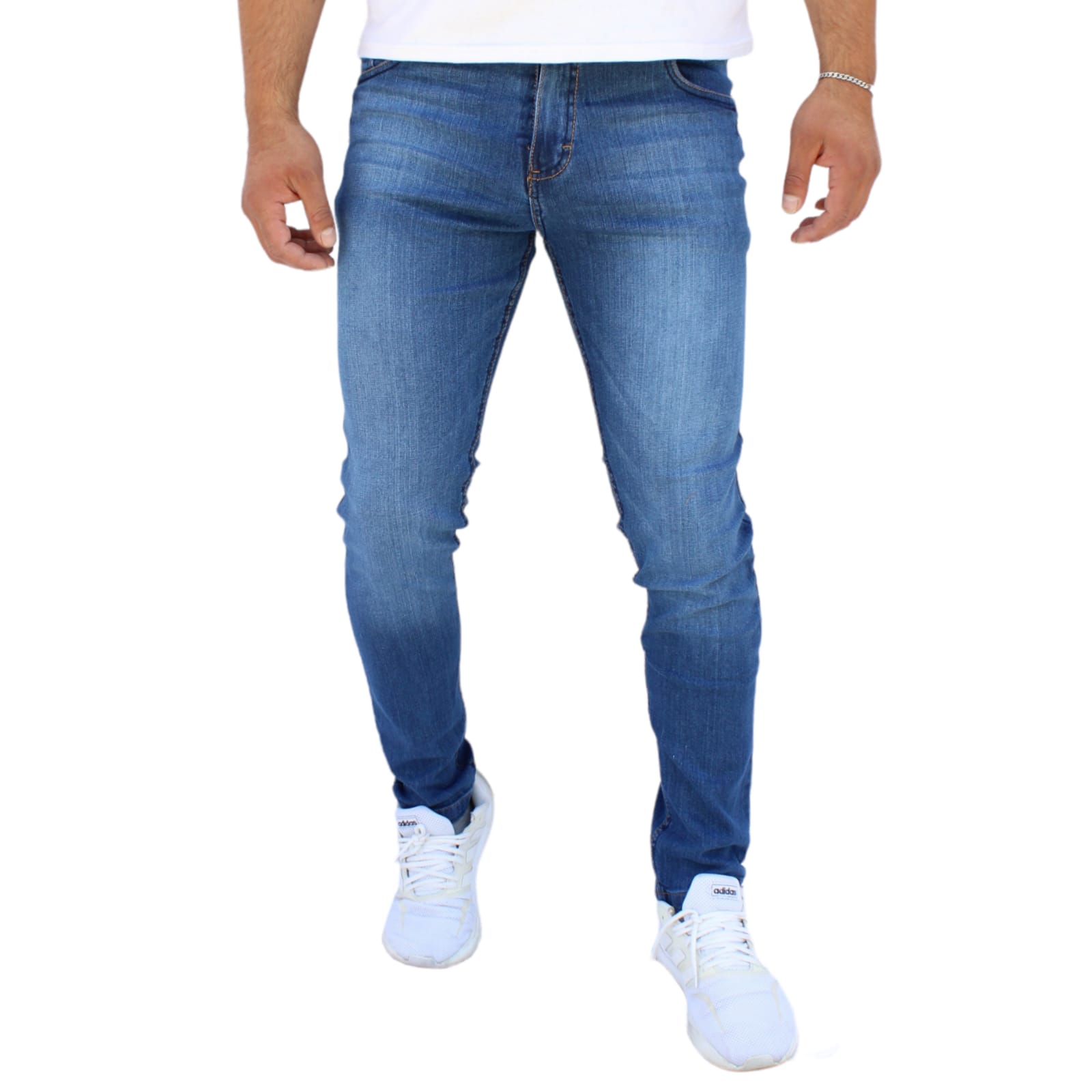 Pantalón Skinny de Mezclilla Stretch Para Hombre John Silver