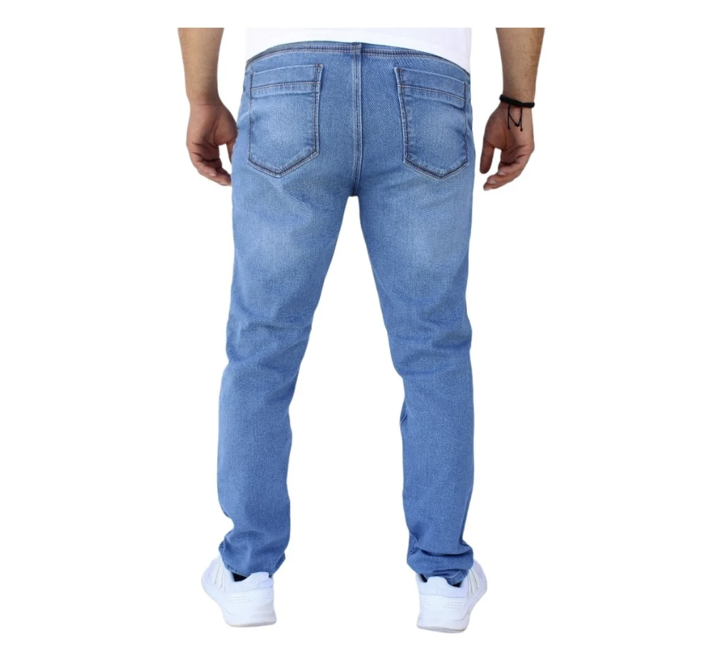 Pantalón Semiskinny de Mezclilla Stretch Gruesa para Hombre John Silver