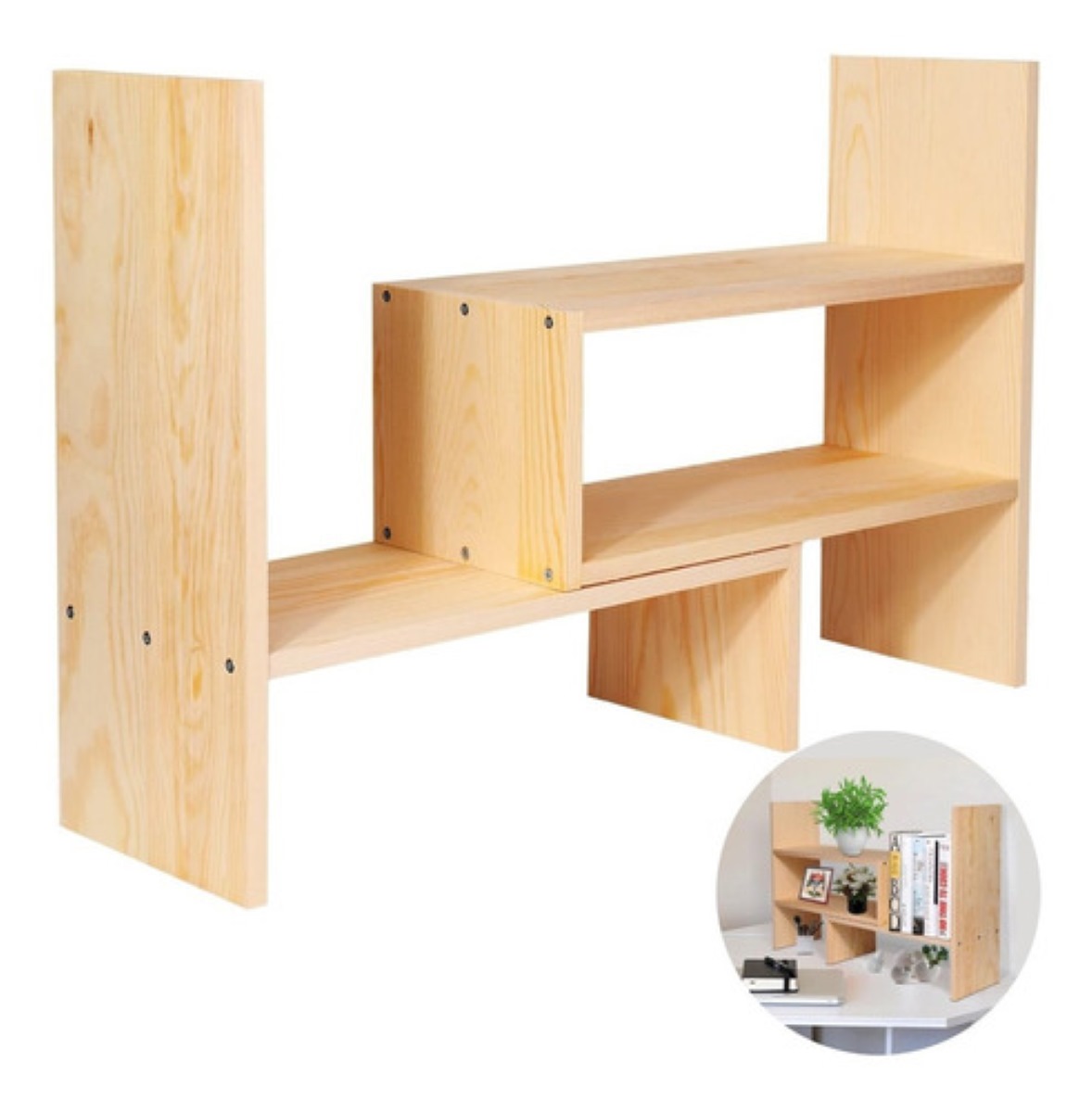 Organizador De Escritorio De Mdf Oficina Hogar De 2 Piezas