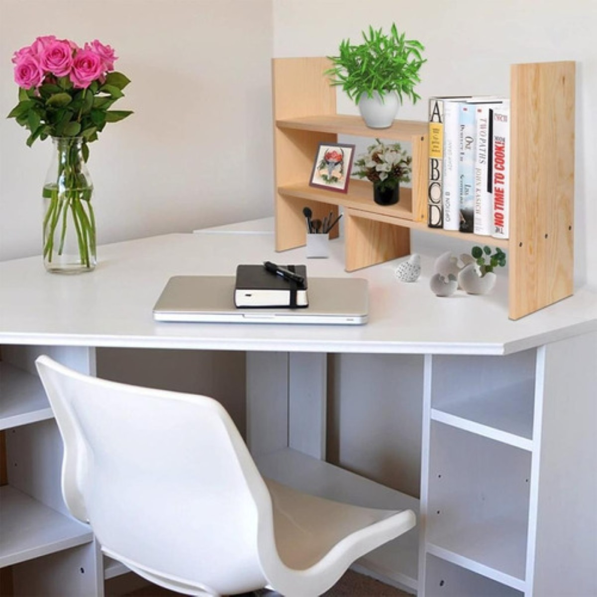 Organizador De Escritorio De Mdf Oficina Hogar De 2 Piezas