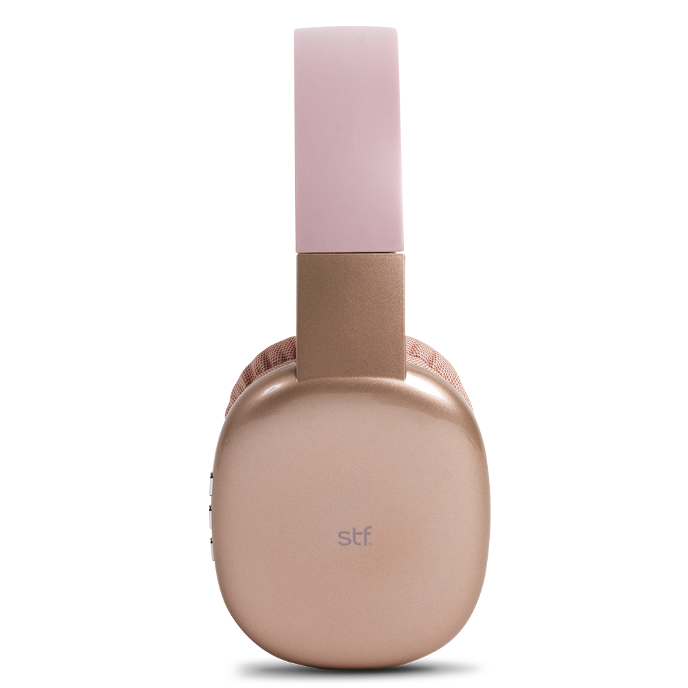 Audífonos Inalámbricos Over Ear STF Aurum Color Rosa.