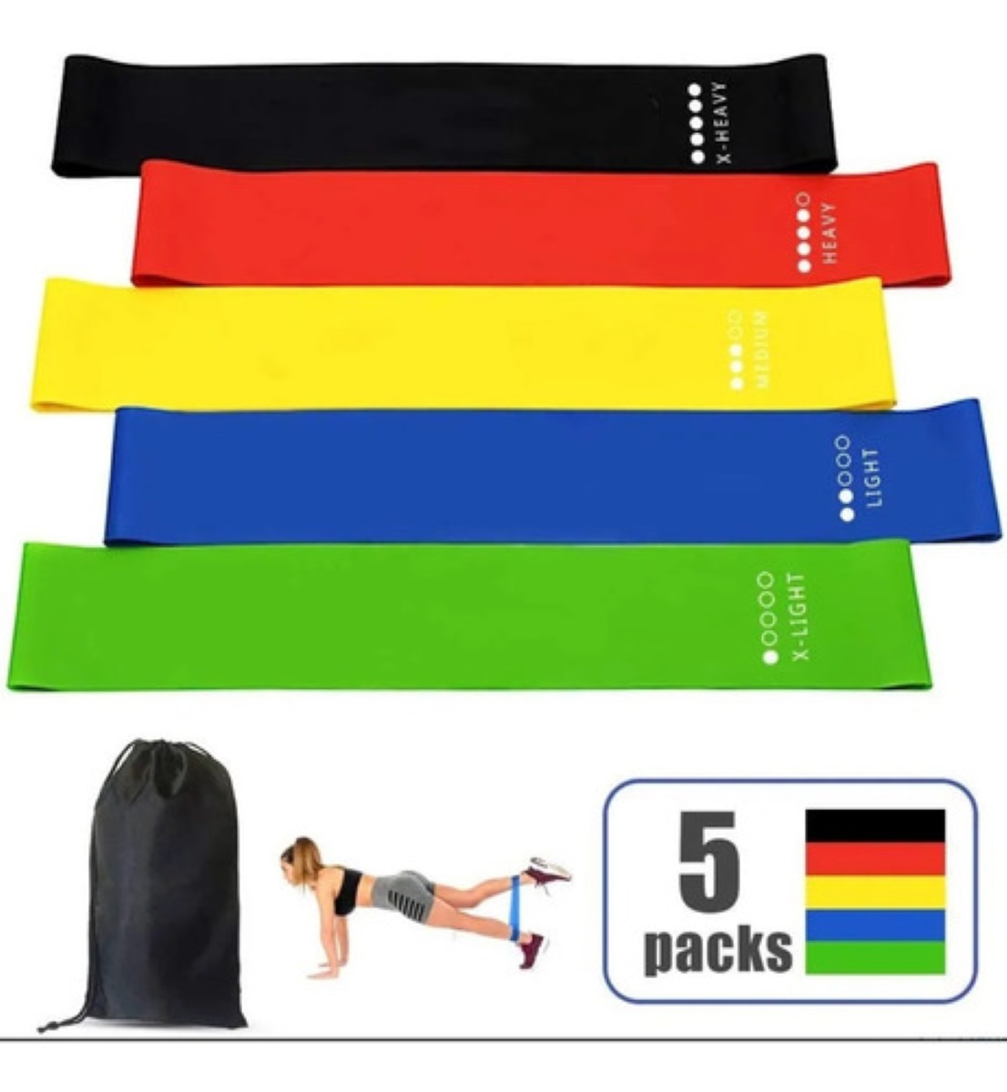 5 Ligas De Resistencia Bandas para Deportes 