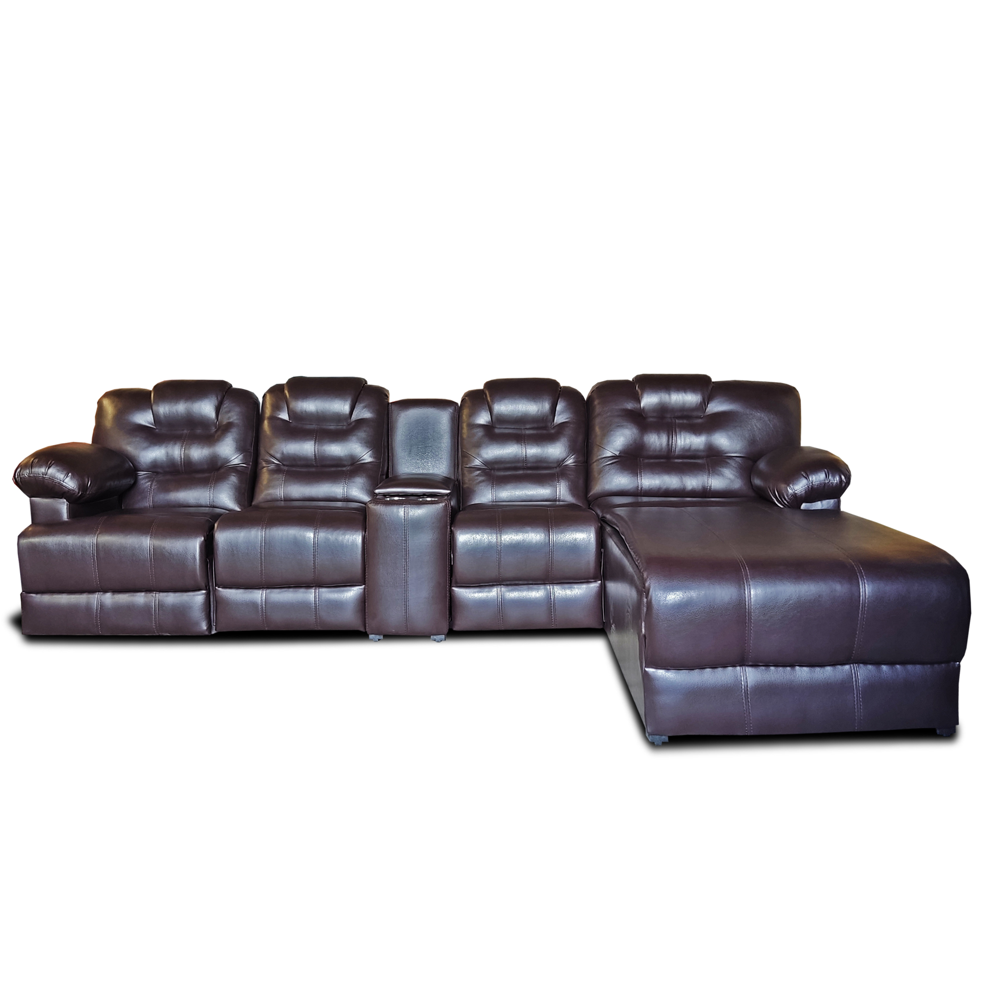 Sala Hercules c/3 reclinables y chaise der. extra grande MADERIAN // ENTREGA EN CDMX Y ZONA METROPOLITANA