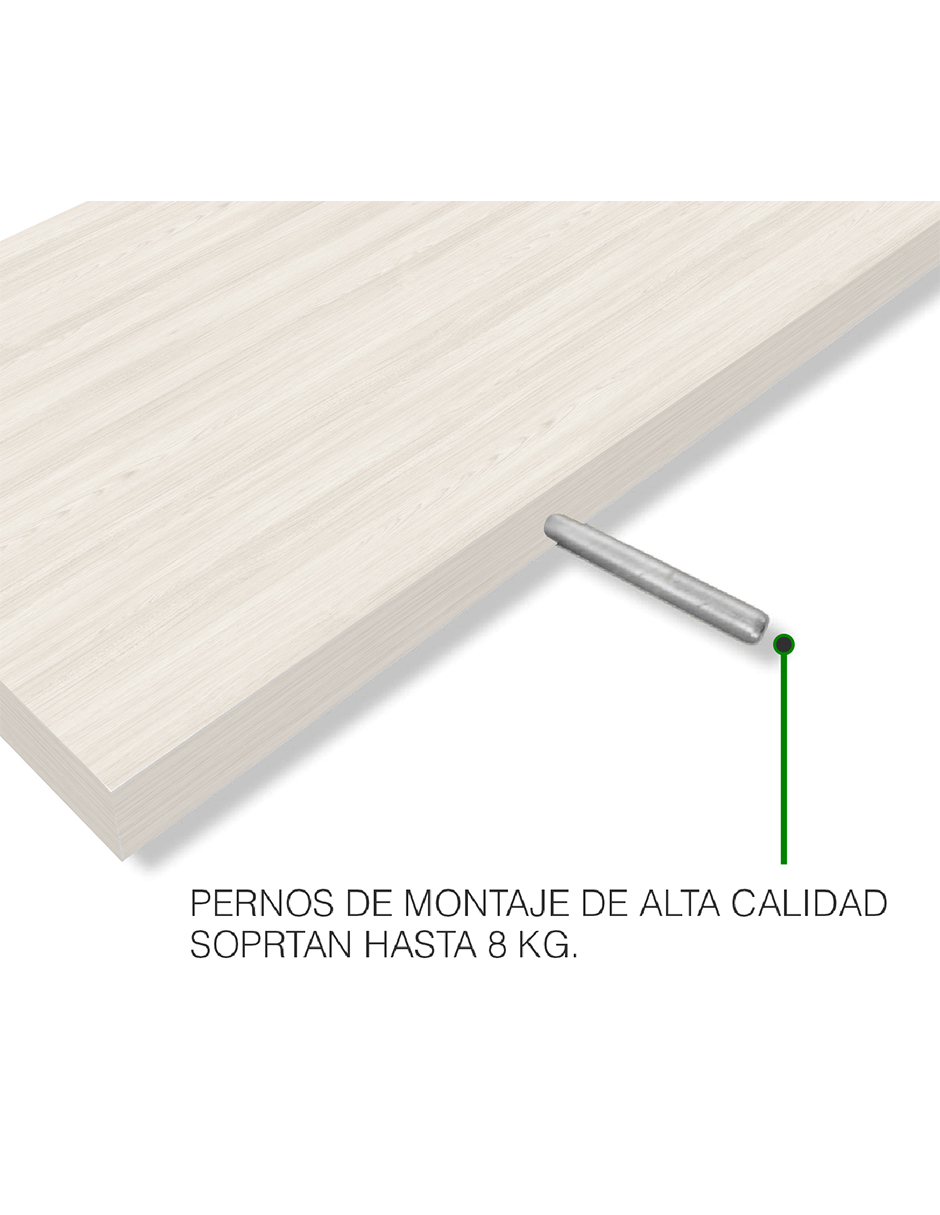 Set de 4 Repisas Flotantes estilo Librero 45 x 15 cm Teka Artico