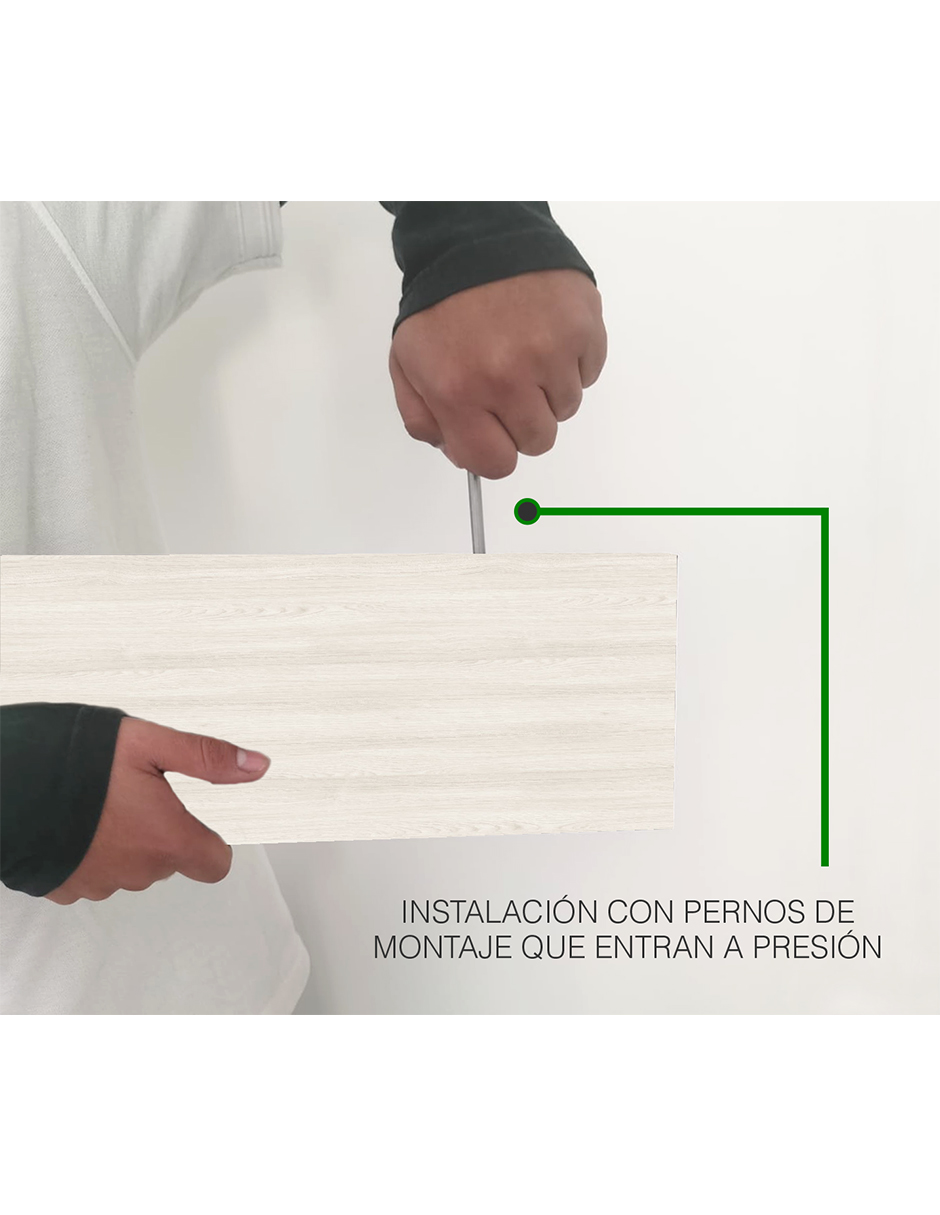 Set de 4 Repisas Flotantes estilo Librero 45 x 15 cm Teka Artico