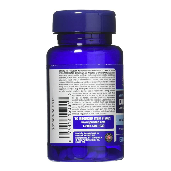 Puritan's Pride Dhea 50mg 50 Tablets, suplemento, vitaminas