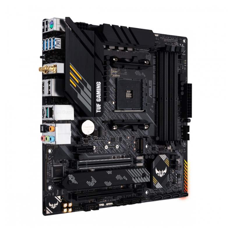 Tarjeta Madre Asus Micro-Atx Tuf Gaming B550M-Plus Wifi II S-Am4 Amd B550 Hdmi 128Gb Ddr4 Para Amd