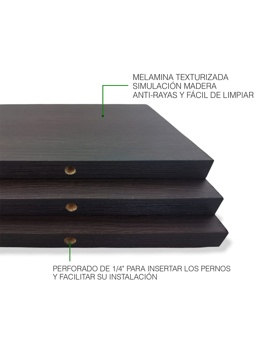 Set de 6 Repisas Flotantes 40 x 15 cm Roble Dakar