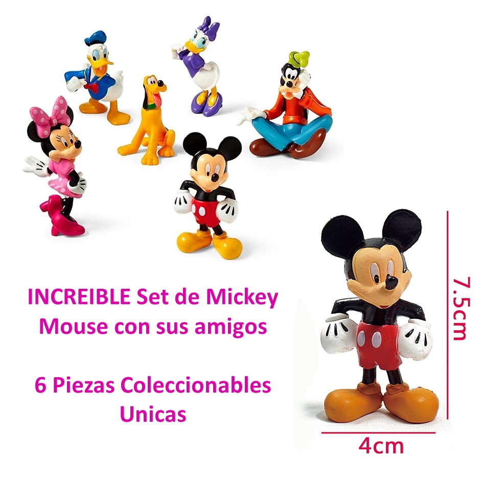 Mickey Mouse Figuras Set Coleccionables 6 Pzas