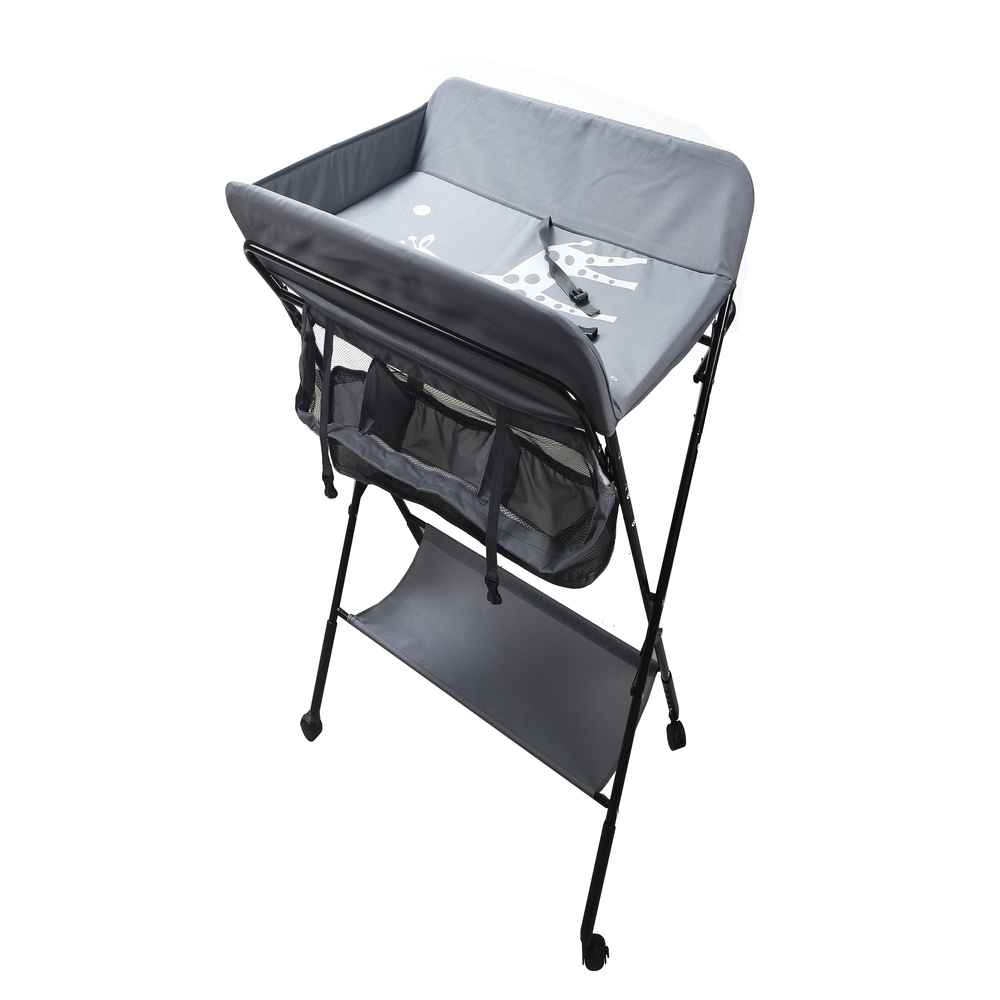 Cambiador Plegable Para Bebe Con Estante Organizador Acero