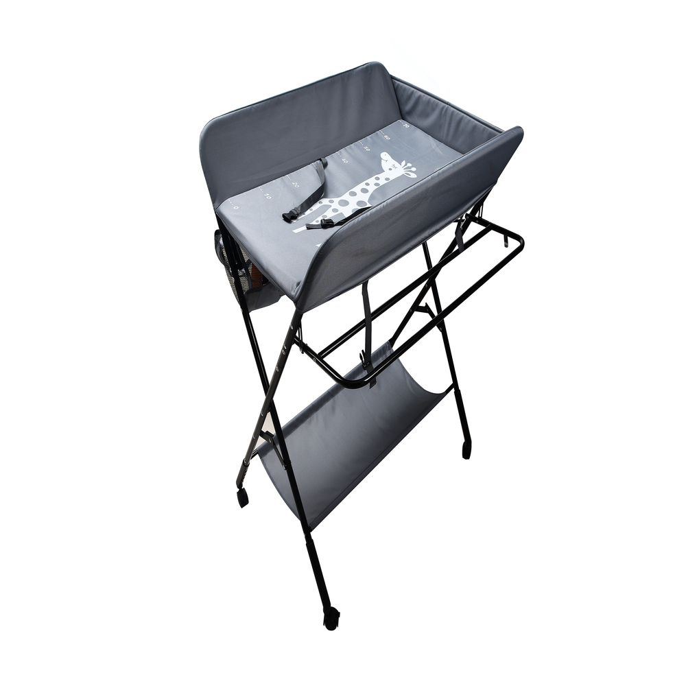 Cambiador Plegable Para Bebe Con Estante Organizador Acero
