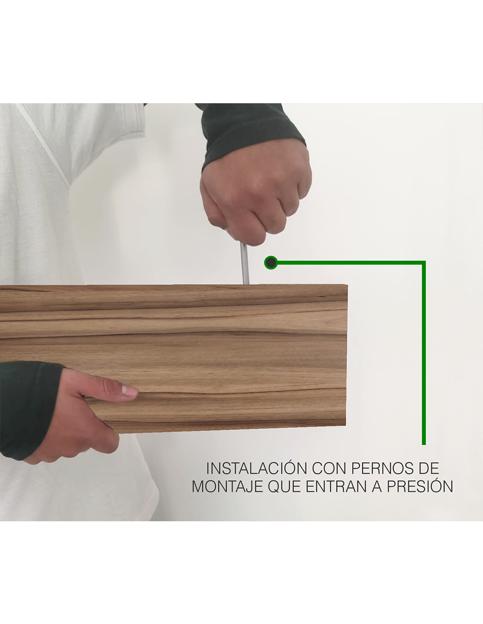 Set de Repisas Flotantes Modernas estilo Boston  Nogal Terracota