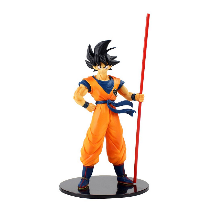 Juguete Muñeco Dragon Ball Z Goku Con Baculo Sagrado Con Caja