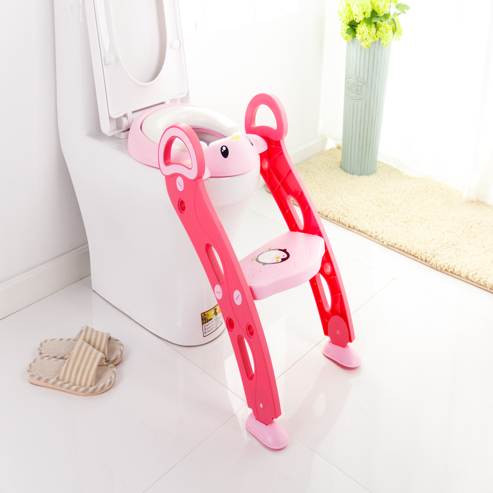 Asiento Entrenador Para Bebe Inodoro Escalera Acolchonado 