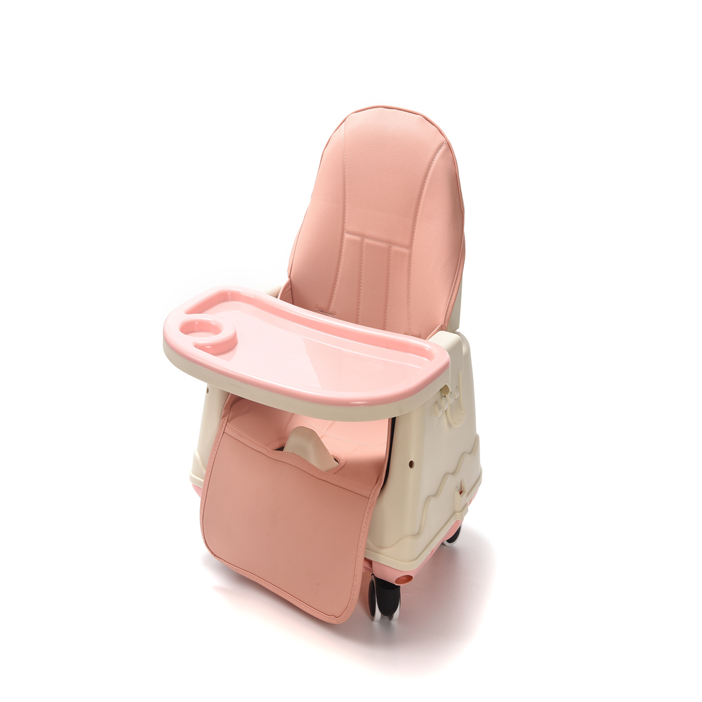 Silla Periquera Alta Para Bebe Ajustable 3 En 1 Acero Ruedas