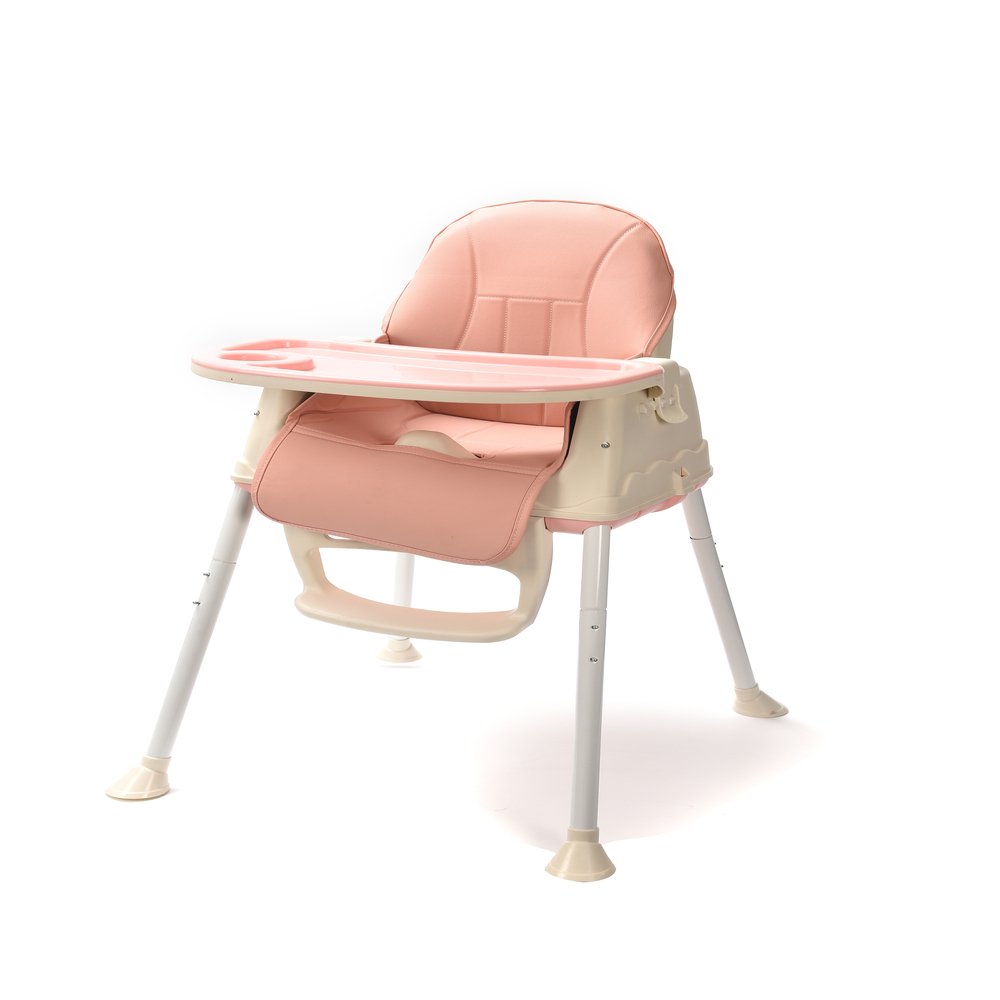 Silla Periquera Alta Para Bebe Ajustable 3 En 1 Acero Ruedas