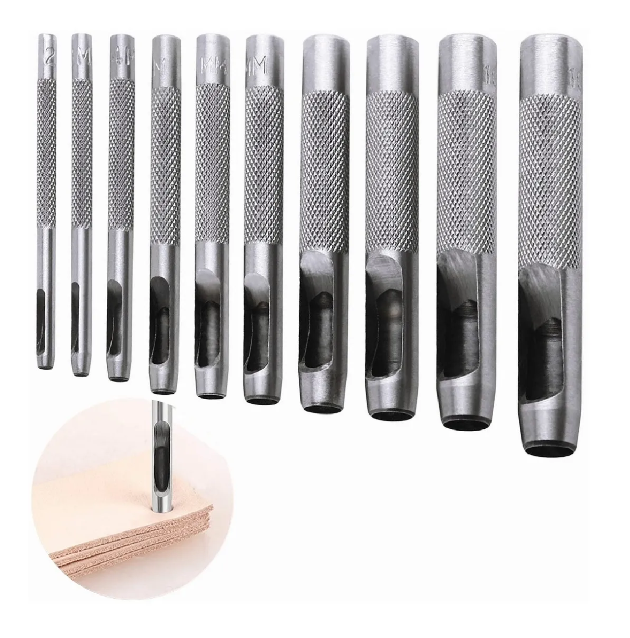 Juego De Sacabocados De Golpe Con 10 Medidas Diferentes