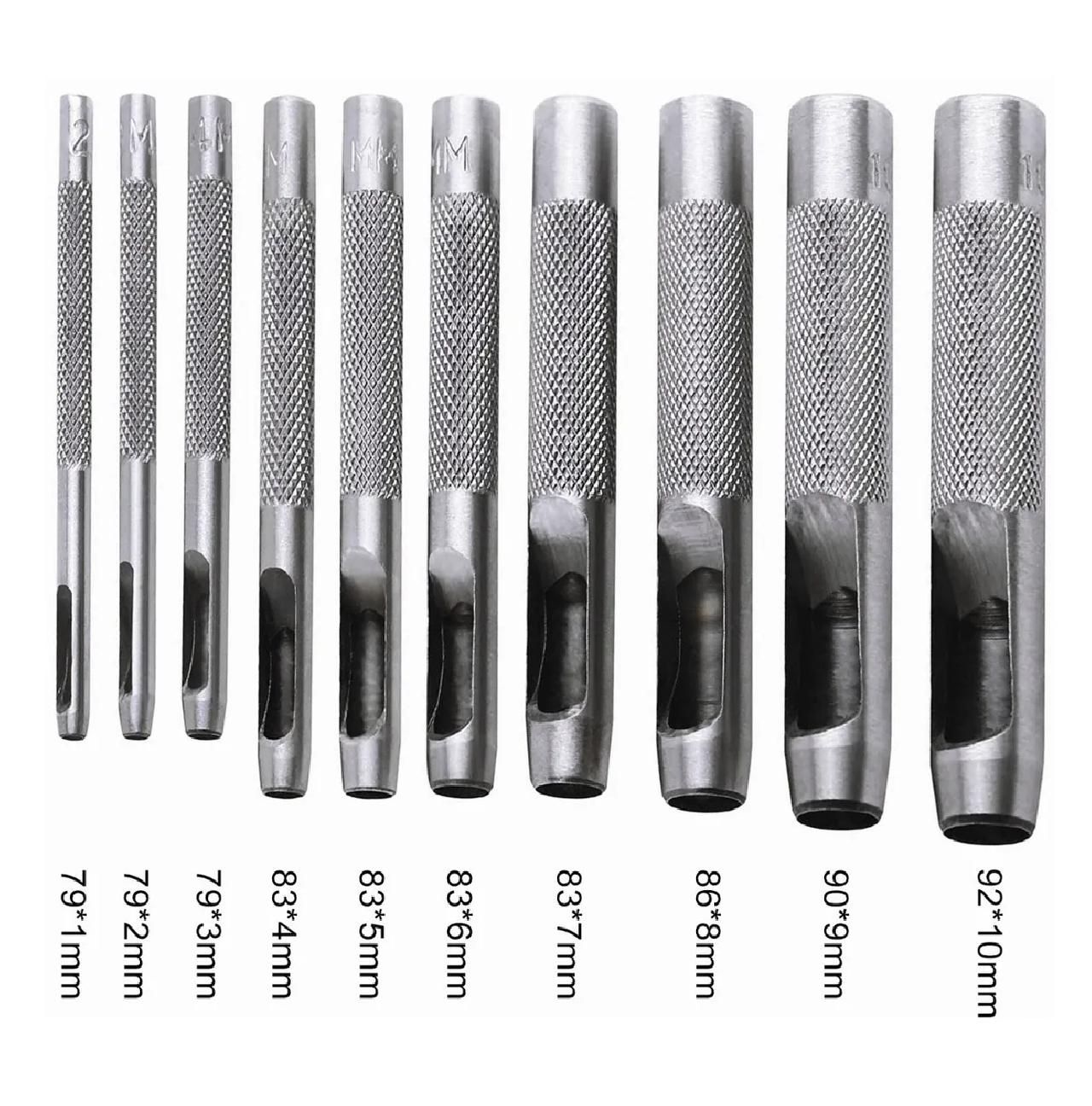 Juego De Sacabocados De Golpe Con 10 Medidas Diferentes