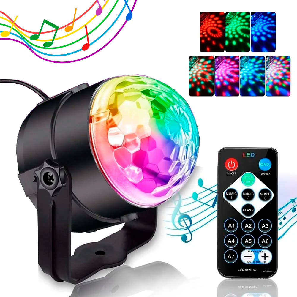 Bola de Luces Discoteca Party, Lights proyector de discoteca LED Mini LED Bola Mágica Lámpara Disco Club DJ Luz.