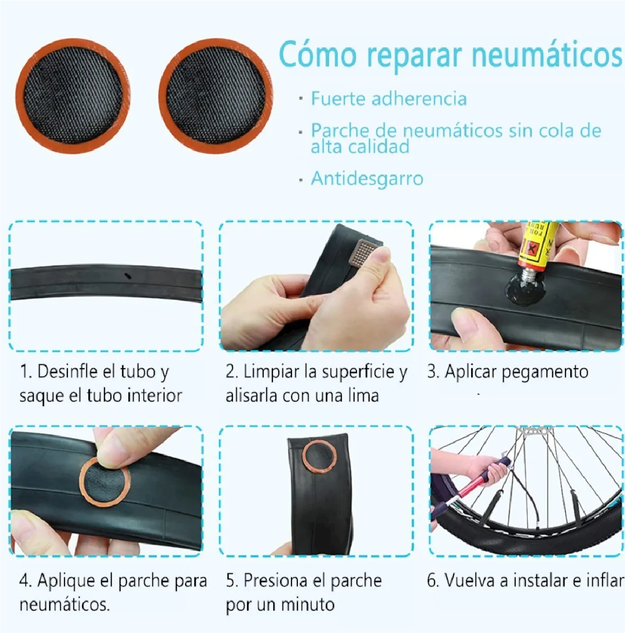 Kit Herramientas Bicicleta 16 En 1 Bomba De Bicicleta 120psi