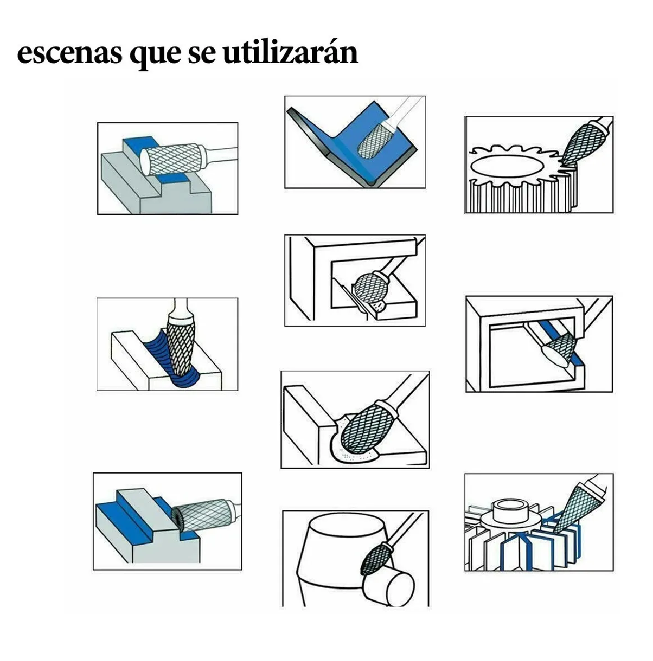 Kit Fresas Brocas Para Madera Metal Dremel Mototool 10 Uds