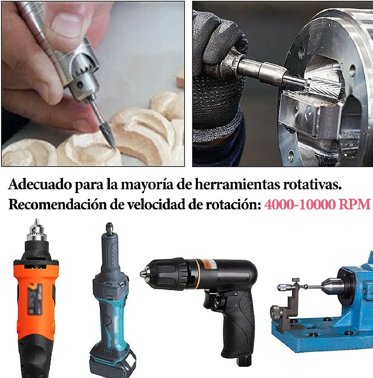 Kit Fresas Brocas Para Madera Metal Dremel Mototool 10 Uds