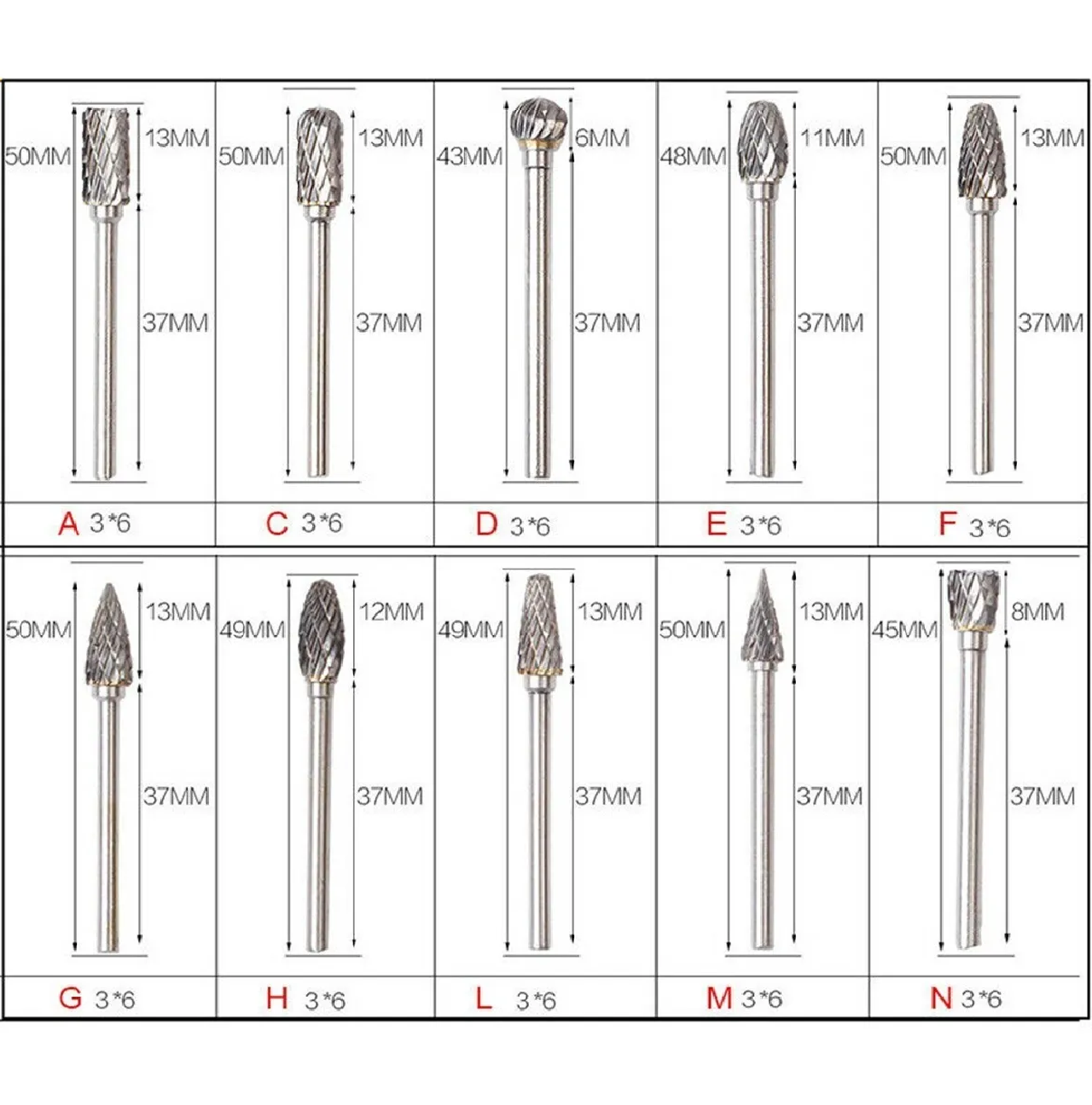 Kit Fresas Brocas Para Madera Metal Dremel Mototool 10 Uds