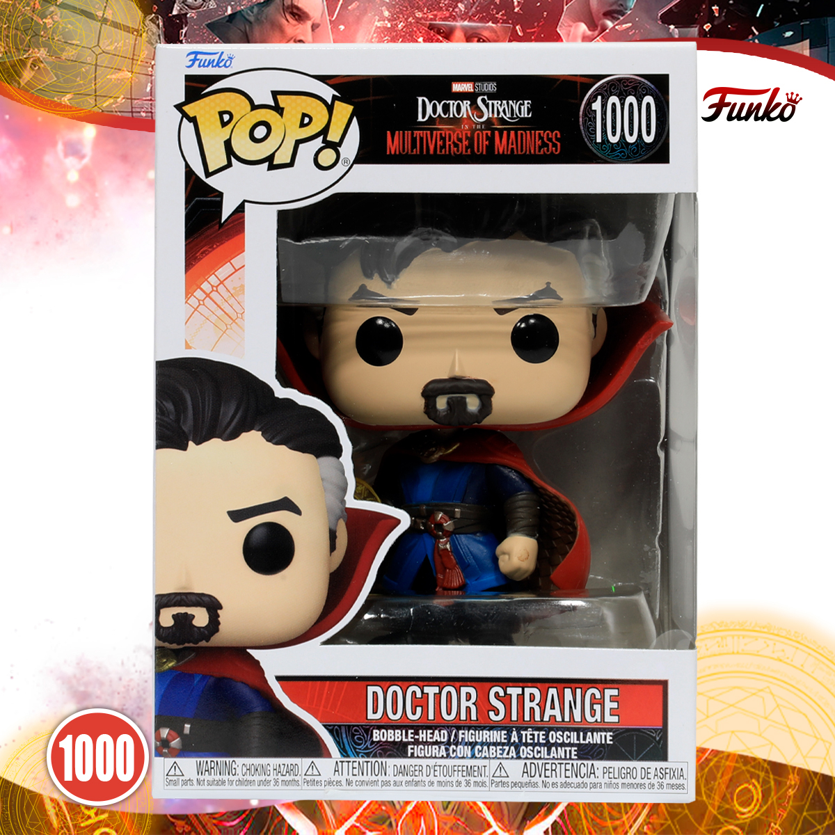 Funko Pop Dr Strange #1000 Multiverso De Locura Marvel Studios con Protector de Acrilico