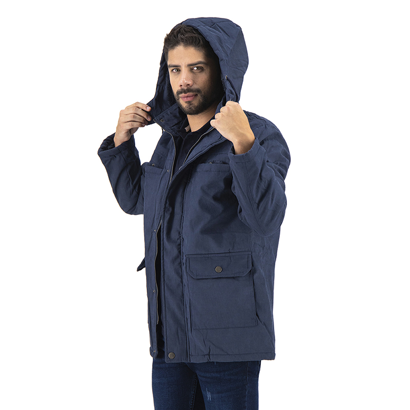 Chamarra Slim Cazadora Larga Táctica de Gabardina Para Hombre Holstone - Azul