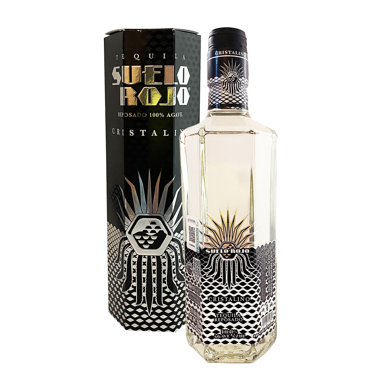 Tequila Suelo Rojo Reposado Cristalino 100% Agave