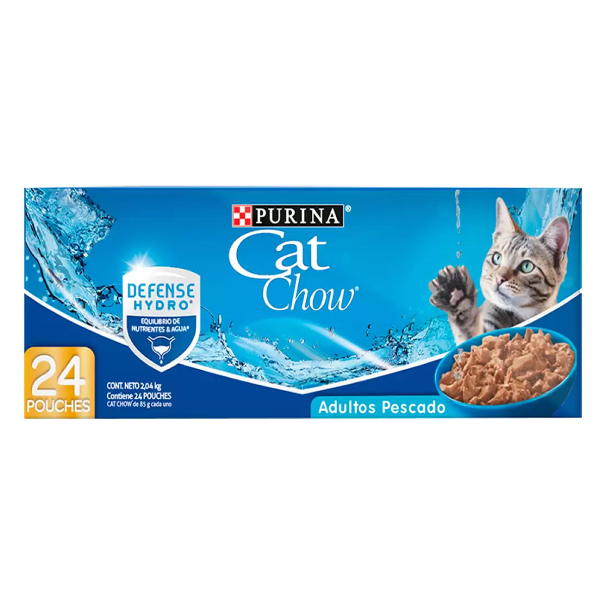 Alimento para Gato sabor Pescado Cat Chow 24 pz de 85 gr c/u