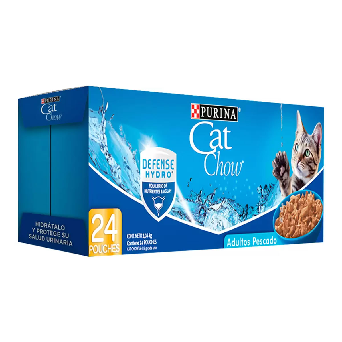 Alimento para Gato sabor Pescado Cat Chow 24 pz de 85 gr c/u