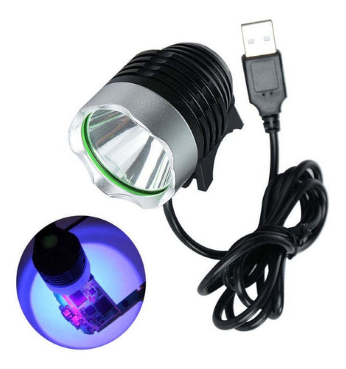 Lámpara Uv Usb De Curado De Aceite Verde Led