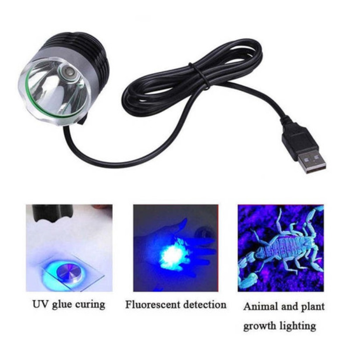 Lámpara Uv Usb De Curado De Aceite Verde Led