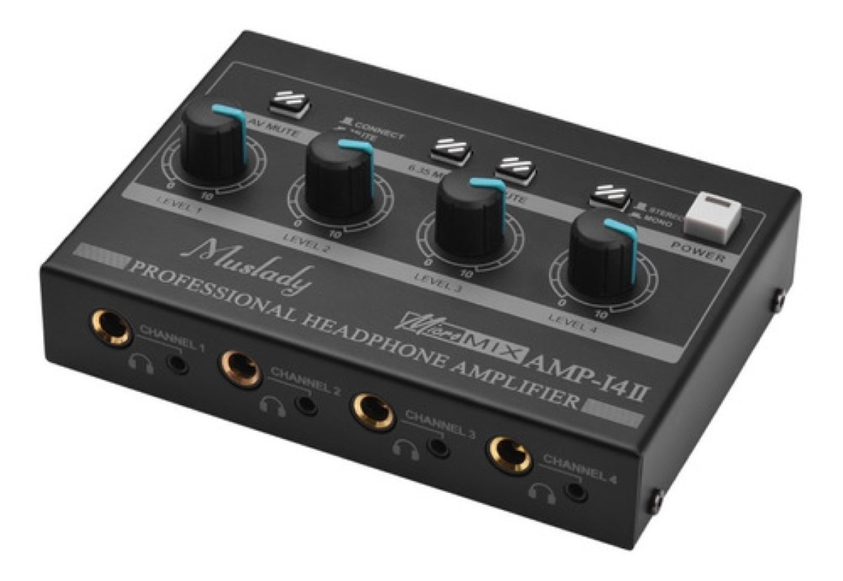Amplificador De Audífonos mp-14 De 4 Canales
