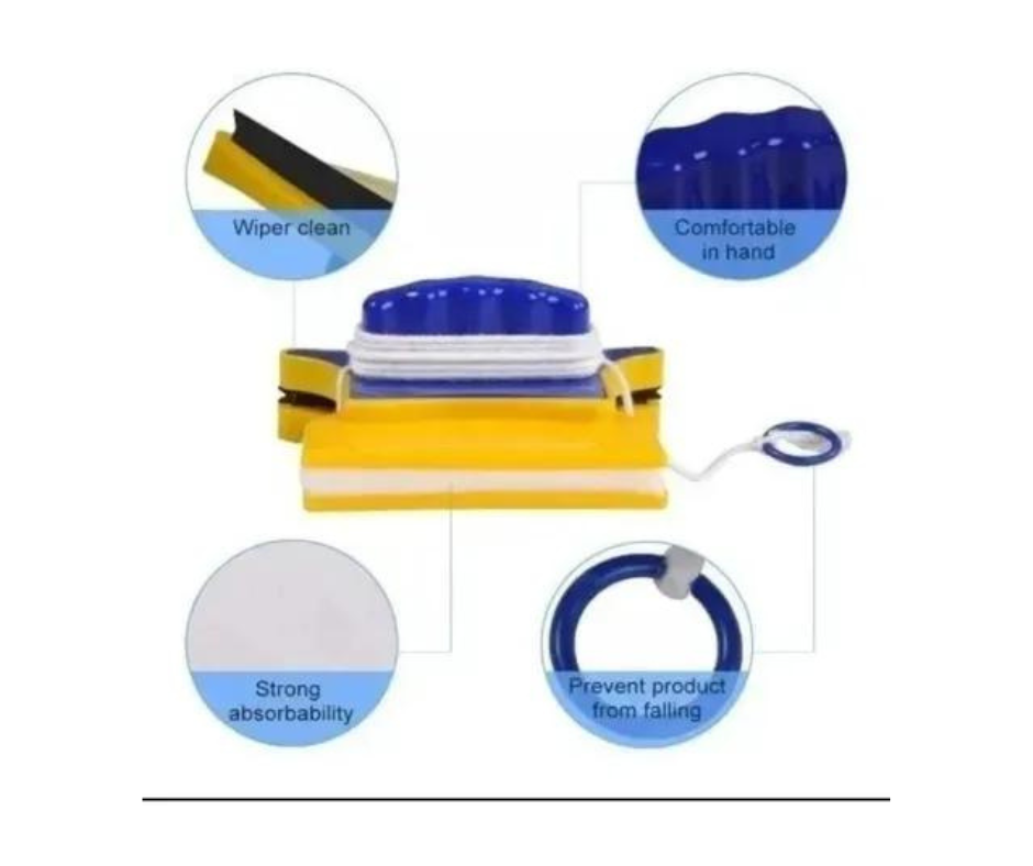 Limpiador Para Ventanas Vidrio Magnético Doble Imán Limpieza