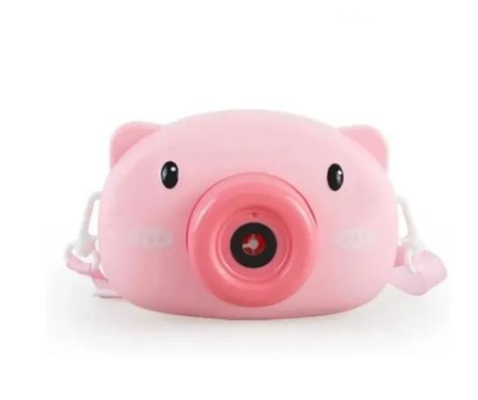 Máquina De Burbujas En Forma De Cámara Diseño Cerdito Juguete