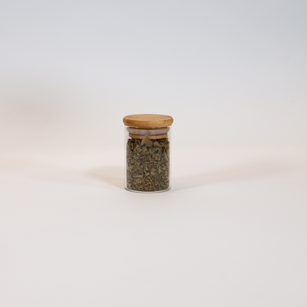 12 PACK Especieros 100ml Frascos de vidrio con tapa bambú