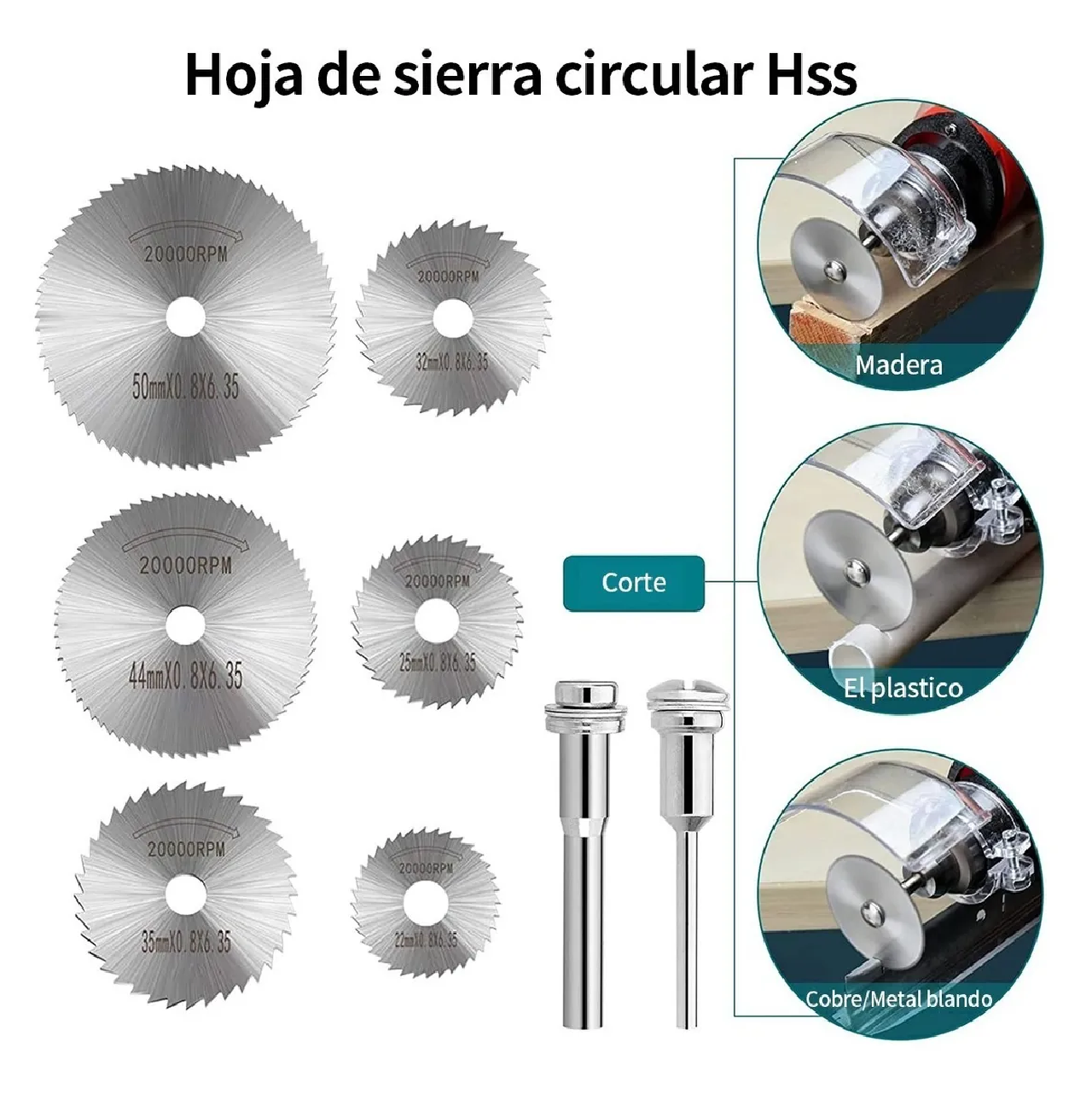  Juego de 32 hojas de sierra circular HSS Mini disco de corte de  madera de corte de madera de diamante Sierra de metal Herramientas  eléctricas para taladro Dremel : Herramientas y