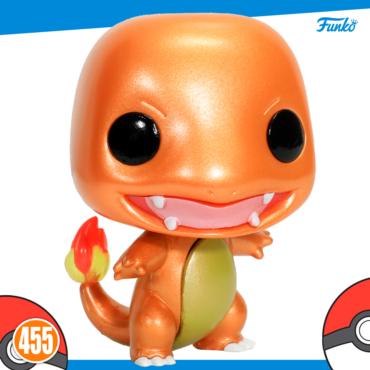 Funko Pop Charmander Metalico Edicion Limitada #455 Pokemon Anime con Protector Acrilico