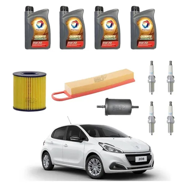 Kit Afinacion Peugeot 208 1.6l Aceite Sintetico 5w30