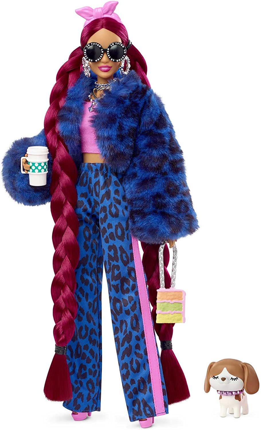 Barbie Extra Muñeca Con Traje De Leopardo Azul Puppy N 17