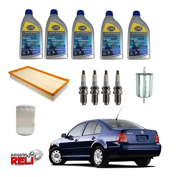 Kit Afinación Vw Jetta A4 2.0l 1999 Al 2014 Aceite Sintetico