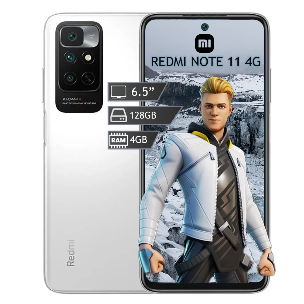 Celular Xiaomi Redmi Note 11  128GB 4GB RAM - Blanco