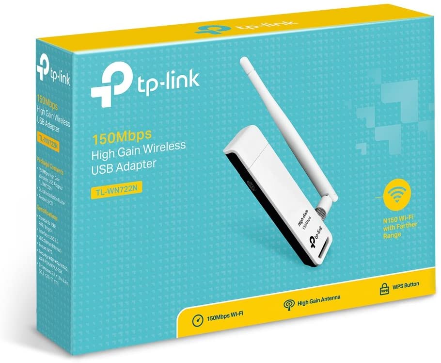 Adaptador De Red Tp-link Usb Wi-fi Tl-wn722n Antena De 4dbi