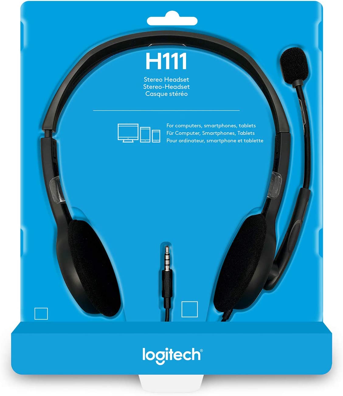 Diadema Logitech H111 Stereo C/microfono Gris 3.5 (981-000612)
