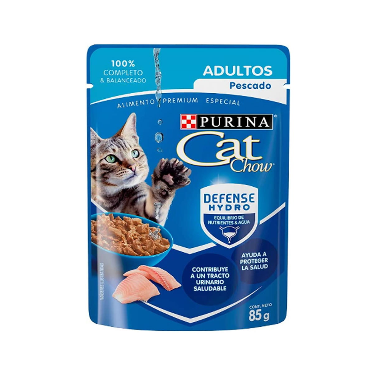 Sobres Alimento p/ Gato sabor Pescado Cat Chow 24pz 85gr c/u