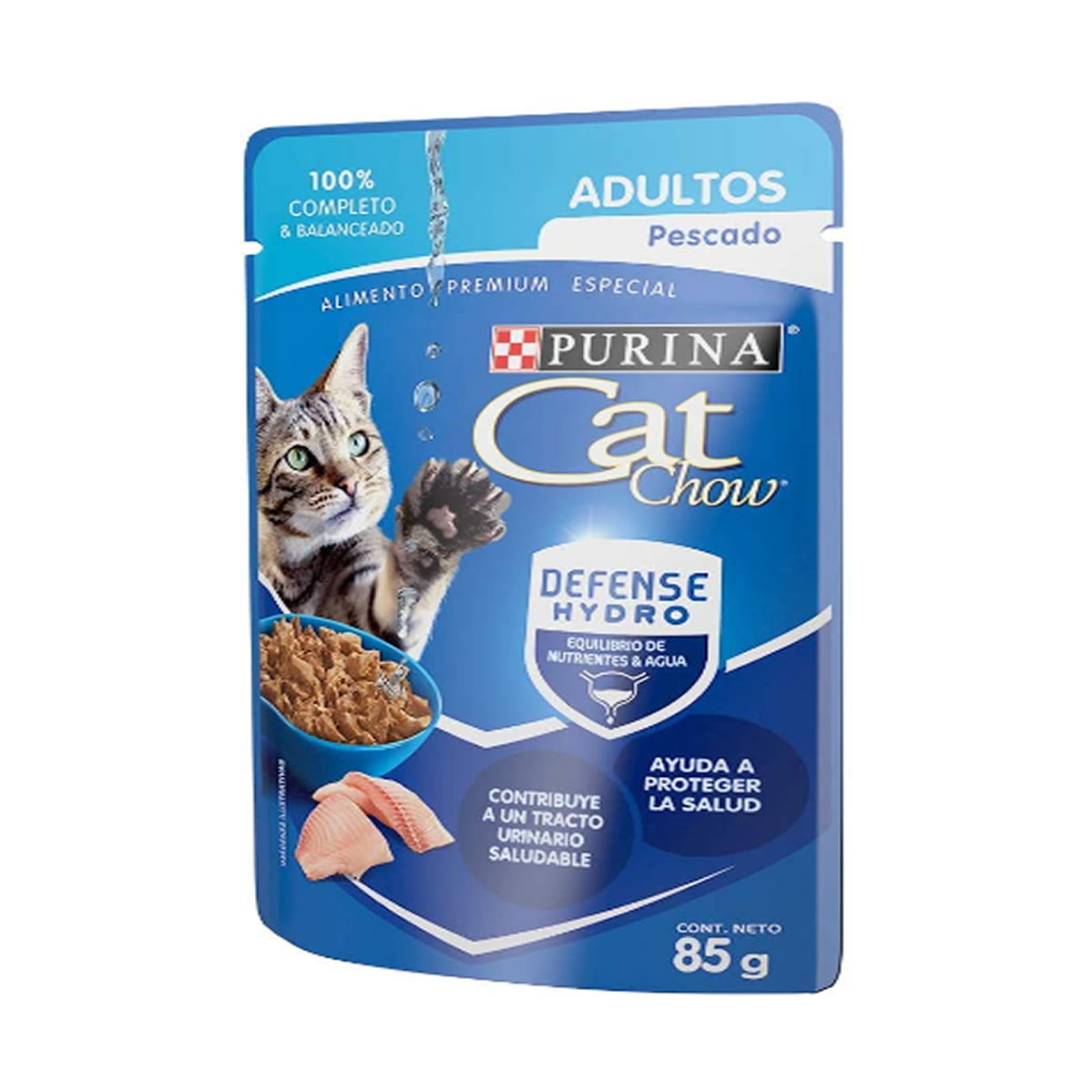 Sobres Alimento p/ Gato sabor Pescado Cat Chow 24pz 85gr c/u