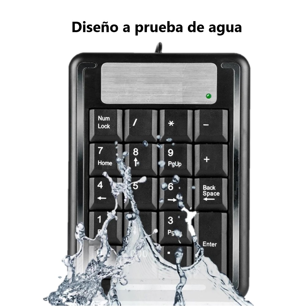 Mini Teclado Numérico Cable Con Usb 19 Teclas